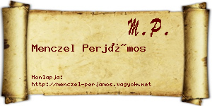 Menczel Perjámos névjegykártya